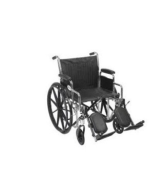 Fauteuil de transport chrome HD 20" bleu Drive
