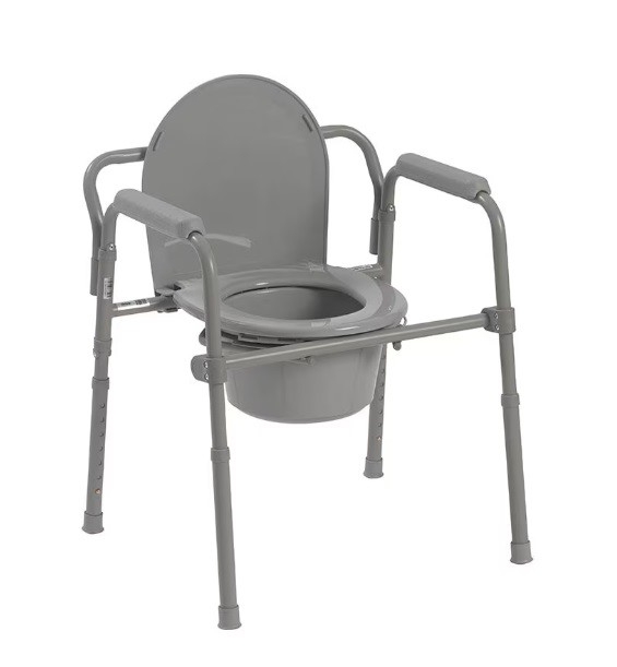 Chaise d'aisance  pliante en acier