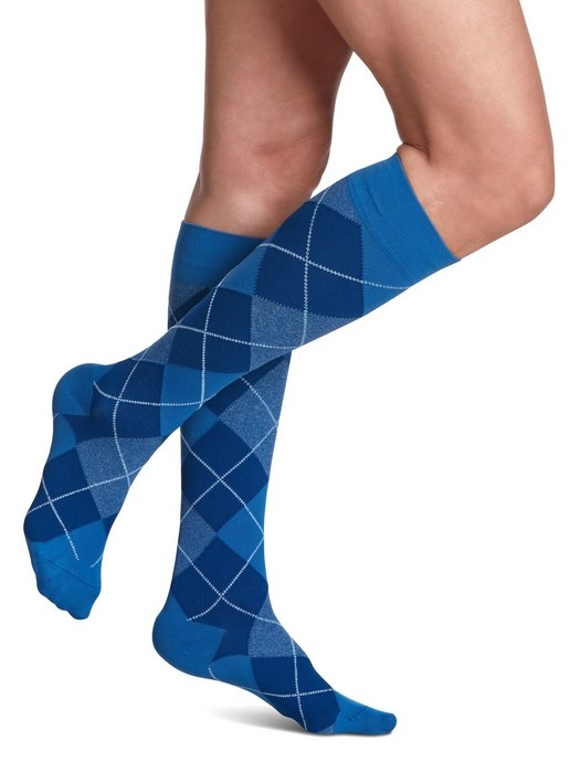 Bas compression - 20-30 mmHg - Microfibre à motifs - Femme