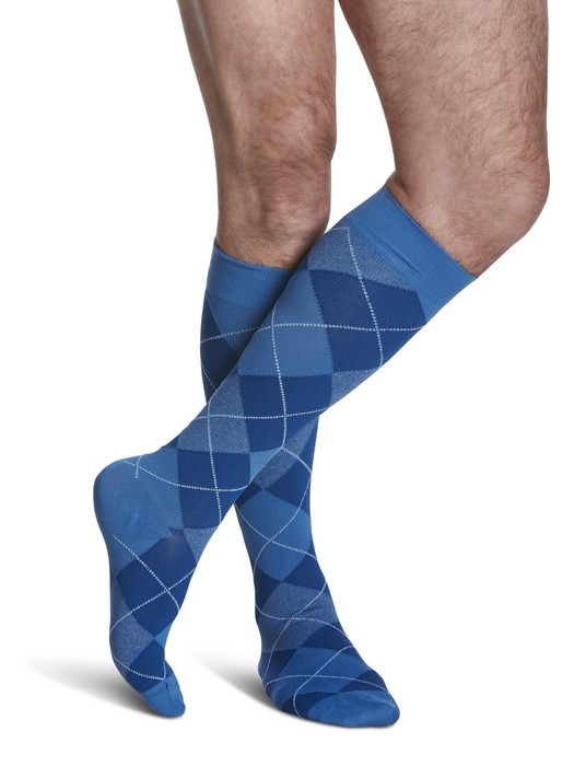 Bas compression - 20-30 mmHg - Microfibre à motifs - Homme