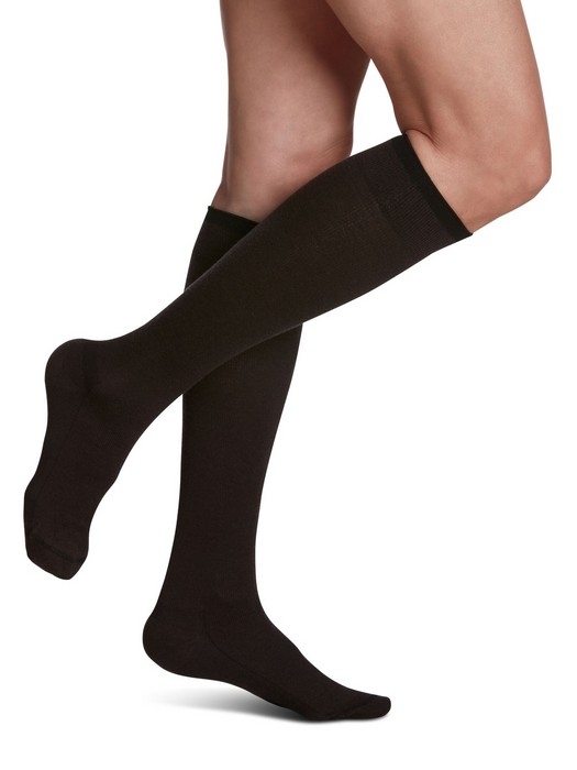 Bas compression - 15-20 mmHg - Laine mérinos toutes saisons - Femme