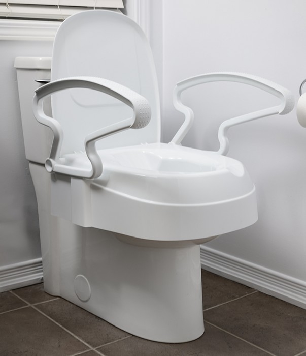 Siège de toilette surélevé avec accoudoirs 2''/4''/6''