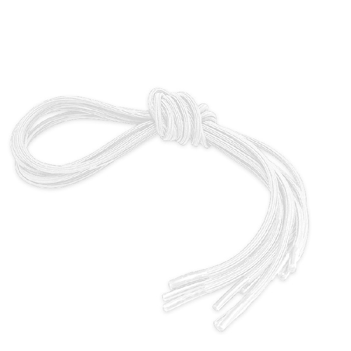 LACETS ELASTIQUES BLANC 61CM/PQT 4